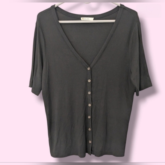 Marine Layer Lexi Ribbed Button Top - Picture 2 of 7